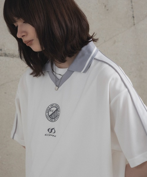 Confirm（コンファーム）の「フロントプリント サイドライン ユニフォーム半袖Tシャツ メンズ レディース（Tシャツ/カットソー・メンズ・ブラック/チャコールグレー/グレー/ホワイト・L/M）」の21枚目の写真