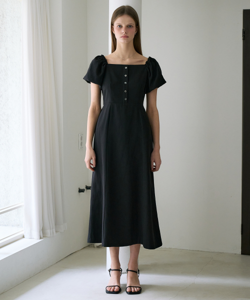 DEHEVE（デヘヴェ）の「Square Neck Puff Dress [Black]（ワンピース・レディース・ブラック・OS）」の10枚目の写真