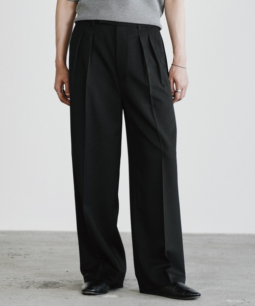 WYM LIDNM(ウィム バイ リドム)の「SEMI WIDE STRAIGHT CLASSIC SLACKS(スラックス・メンズ・ライトグレー/チャコール/ダークブラウン・L/XS/S/M)」の6枚目の写真