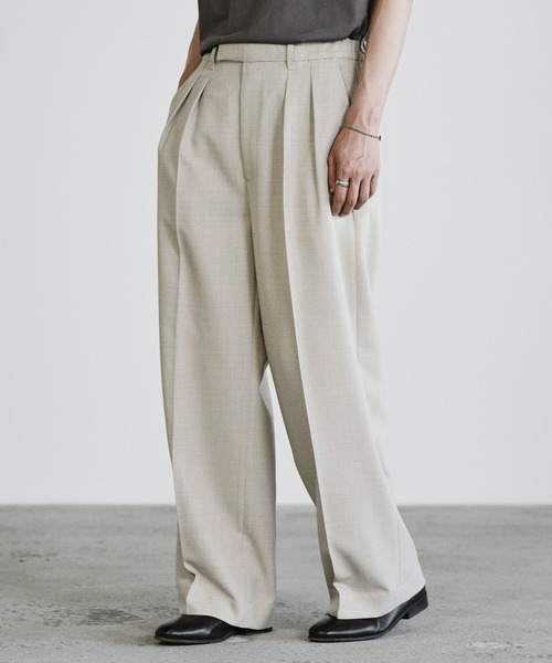 WYM LIDNM(ウィム バイ リドム)の「SEMI WIDE STRAIGHT CLASSIC SLACKS(スラックス・メンズ・ライトグレー/チャコール/ダークブラウン・L/XS/S/M)」の7枚目の写真