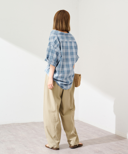 FRAMeWORK（フレームワーク）の「JOHNBULL/ジョンブル インディゴチェックSSワークシャツ（シャツ/ブラウス・レディース・ブルー系その他・FREE）」の7枚目の写真