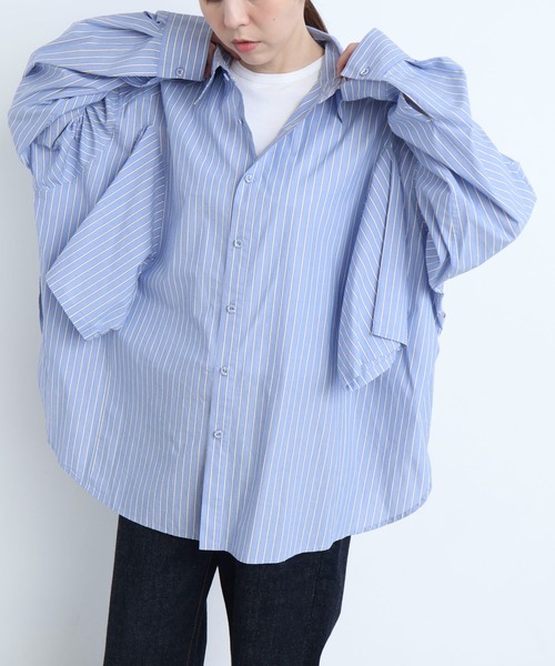 I am I in fact...(アイアムアイインファクト)の「MOJITO SHIRTS(シャツ/ブラウス・レディース・サックスブルー/ブルー/ホワイト・FREE)」の1枚目の写真