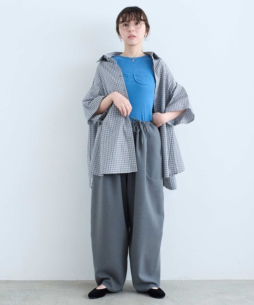 I am I in fact...(アイアムアイインファクト)の「MOJITO SHIRTS(シャツ/ブラウス・レディース・サックスブルー/ブルー/ホワイト・FREE)」の4枚目の写真