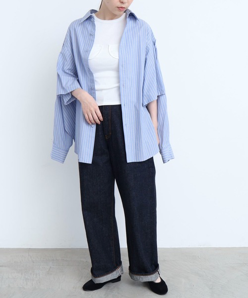 I am I in fact...(アイアムアイインファクト)の「MOJITO SHIRTS(シャツ/ブラウス・レディース・サックスブルー/ブルー/ホワイト・FREE)」の20枚目の写真