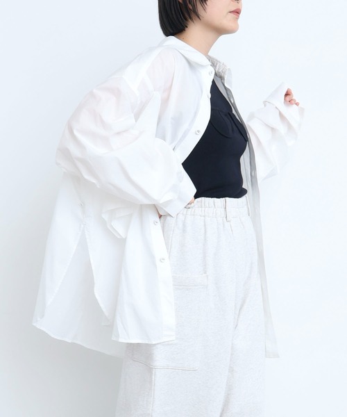 I am I in fact...(アイアムアイインファクト)の「MOJITO SHIRTS(シャツ/ブラウス・レディース・サックスブルー/ブルー/ホワイト・FREE)」の14枚目の写真