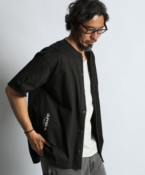The DUFFER of ST.GEORGE(ザダファーオブセントジョージ)の「〔BLACK LABEL〕"A-PACK" BASEBALL TEE:度詰め天竺 ベースボールシャツ / レイヤード / 羽織り / アスレジャー / スポーツミックス(Tシャツ/カットソー・メンズ・ブラック/オリーブ・X-LARGE/LARGE/MEDIUM)」の2枚目の写真