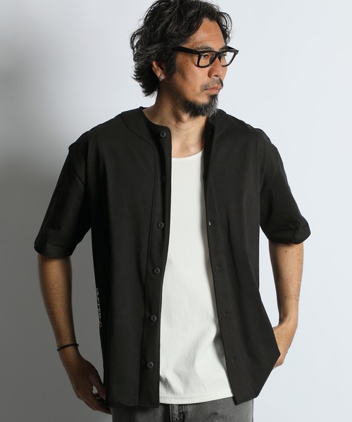 The DUFFER of ST.GEORGE(ザダファーオブセントジョージ)の「〔BLACK LABEL〕"A-PACK" BASEBALL TEE:度詰め天竺 ベースボールシャツ / レイヤード / 羽織り / アスレジャー / スポーツミックス(Tシャツ/カットソー・メンズ・ブラック/オリーブ・X-LARGE/LARGE/MEDIUM)」の14枚目の写真