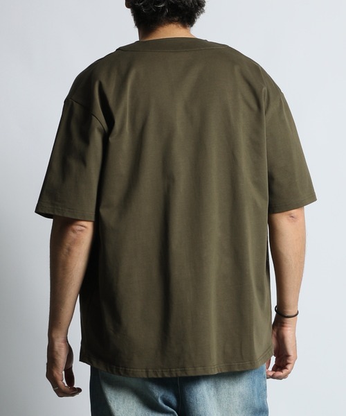 The DUFFER of ST.GEORGE(ザダファーオブセントジョージ)の「〔BLACK LABEL〕"A-PACK" BASEBALL TEE:度詰め天竺 ベースボールシャツ / レイヤード / 羽織り / アスレジャー / スポーツミックス(Tシャツ/カットソー・メンズ・ブラック/オリーブ・X-LARGE/LARGE/MEDIUM)」の11枚目の写真