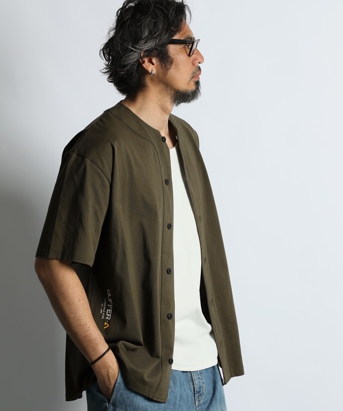 The DUFFER of ST.GEORGE(ザダファーオブセントジョージ)の「〔BLACK LABEL〕"A-PACK" BASEBALL TEE:度詰め天竺 ベースボールシャツ / レイヤード / 羽織り / アスレジャー / スポーツミックス(Tシャツ/カットソー・メンズ・ブラック/オリーブ・X-LARGE/LARGE/MEDIUM)」の8枚目の写真