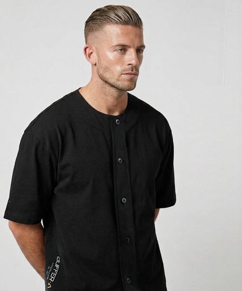 The DUFFER of ST.GEORGE(ザダファーオブセントジョージ)の「〔BLACK LABEL〕"A-PACK" BASEBALL TEE:度詰め天竺 ベースボールシャツ / レイヤード / 羽織り / アスレジャー / スポーツミックス(Tシャツ/カットソー・メンズ・ブラック/オリーブ・X-LARGE/LARGE/MEDIUM)」の12枚目の写真