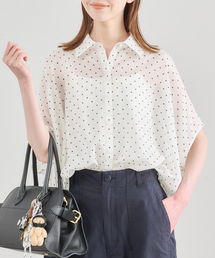 U by SPICK&SPAN | 《新宿店・WEB限定 / 追加2》襟つきドットブラウス(シャツ/ブラウス)
