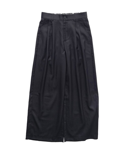 Subciety(サブサエティ)の「Wide straight wool slacks(スラックス・メンズ・グレー/ブラック・X-SMALL/SMALL/MEDIUM/LARGE/X-LARGE)」の3枚目の写真