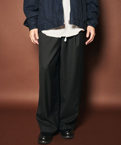 Subciety(サブサエティ)の「Wide straight wool slacks(スラックス・メンズ・グレー/ブラック・X-SMALL/SMALL/MEDIUM/LARGE/X-LARGE)」の5枚目の写真