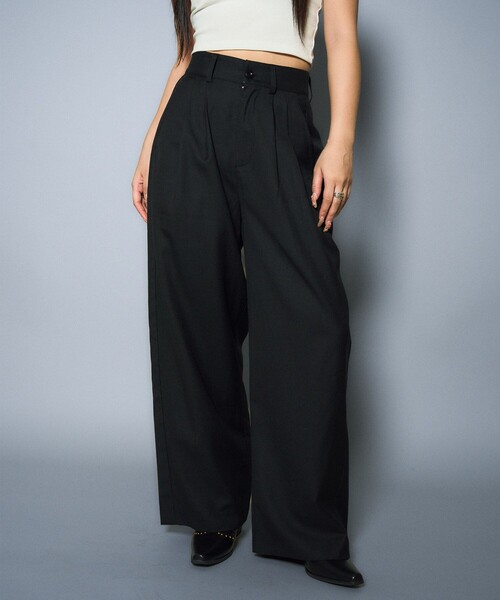 Subciety(サブサエティ)の「Wide straight wool slacks(スラックス・メンズ・グレー/ブラック・X-SMALL/SMALL/MEDIUM/LARGE/X-LARGE)」の11枚目の写真