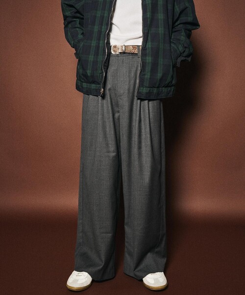 Subciety(サブサエティ)の「Wide straight wool slacks(スラックス・メンズ・グレー/ブラック・X-SMALL/SMALL/MEDIUM/LARGE/X-LARGE)」の18枚目の写真