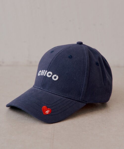 Chico(チコ)の「ワンポイントハート刺繍キャップ(ハット・レディース・アイボリー/ピンク/ネイビー・FREE)」の7枚目の写真
