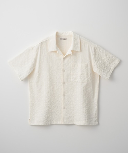 THE CLE(ザクレ)の「OPEN COLLAR SHIRT / オープンカラーシャツ(シャツ/ブラウス・メンズ・ホワイト/ブラック・1/2)」の8枚目の写真