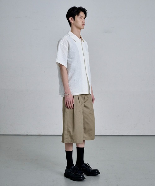 THE CLE(ザクレ)の「OPEN COLLAR SHIRT / オープンカラーシャツ(シャツ/ブラウス・メンズ・ホワイト/ブラック・1/2)」の14枚目の写真