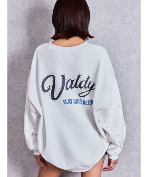 GYDA（ジェイダ）の「Valdy studded bijouスウェットトップス（スウェット・レディース・グレー/ブラック/オフホワイト・FREE）」の2枚目の写真