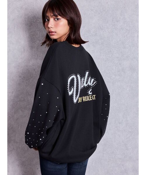 GYDA（ジェイダ）の「Valdy studded bijouスウェットトップス（スウェット・レディース・グレー/ブラック/オフホワイト・FREE）」の3枚目の写真