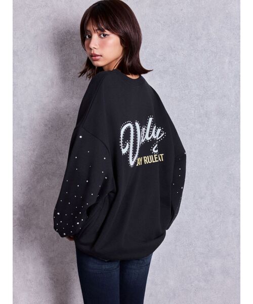 GYDA（ジェイダ）の「Valdy studded bijouスウェットトップス（スウェット・レディース・グレー/ブラック/オフホワイト・FREE）」の6枚目の写真
