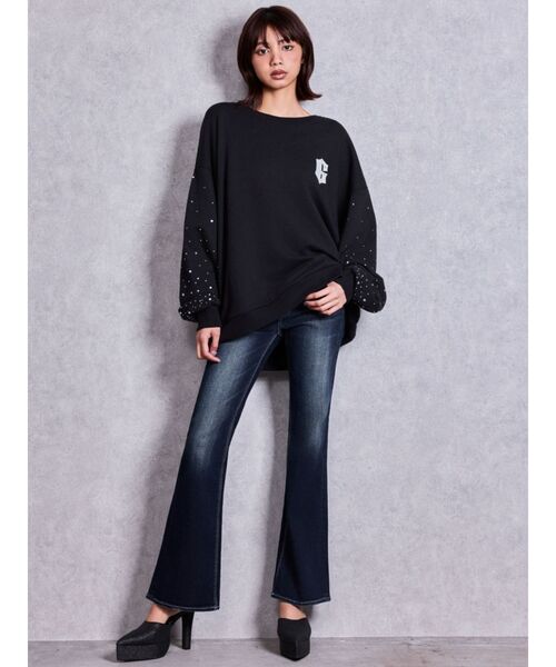 GYDA（ジェイダ）の「Valdy studded bijouスウェットトップス（スウェット・レディース・グレー/ブラック/オフホワイト・FREE）」の7枚目の写真