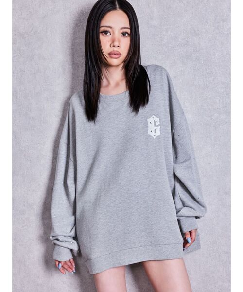 GYDA（ジェイダ）の「Valdy studded bijouスウェットトップス（スウェット・レディース・グレー/ブラック/オフホワイト・FREE）」の13枚目の写真