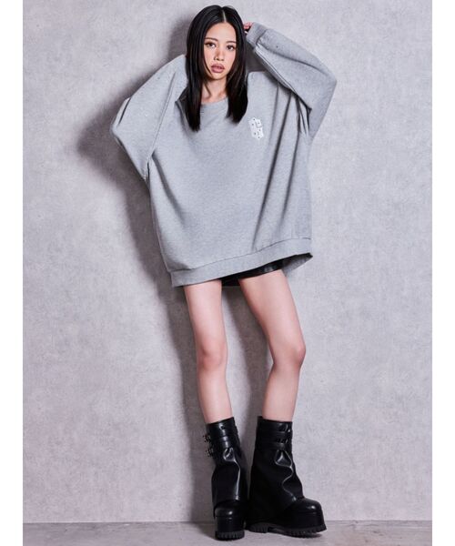 GYDA（ジェイダ）の「Valdy studded bijouスウェットトップス（スウェット・レディース・グレー/ブラック/オフホワイト・FREE）」の16枚目の写真