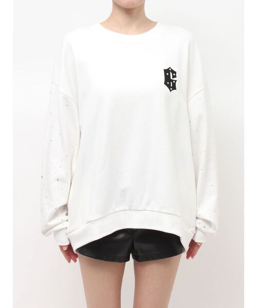 GYDA（ジェイダ）の「Valdy studded bijouスウェットトップス（スウェット・レディース・グレー/ブラック/オフホワイト・FREE）」の18枚目の写真