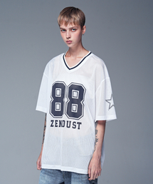 88 Star Mesh Football Jersey T-shirt WHITE