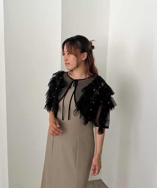 Dorry Doll(ドリードール)の「ドットパールボレロ(カーディガン/ボレロ・レディース・ベージュ/ブラック・MEDIUM)」の22枚目の写真