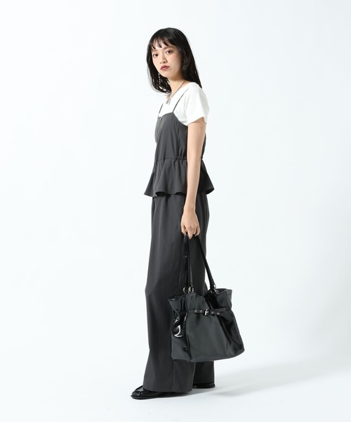 PAGEBOY(ページボーイ)の「ビスチェドッキングZIPサロペ(サロペット/オーバーオール・レディース・チャコールグレー/ブラック・FREE)」の10枚目の写真