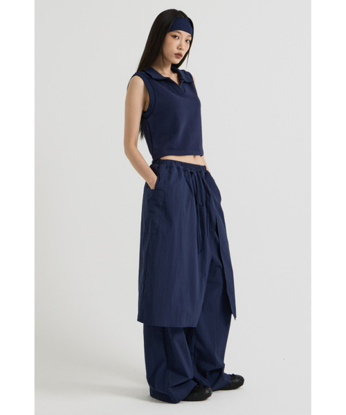 VADEFY（ヴァデファイ）の「スリーブレスカラー ベスト、ネイビー（Tシャツ/カットソー・レディース・その他・ONE SIZE）」の4枚目の写真