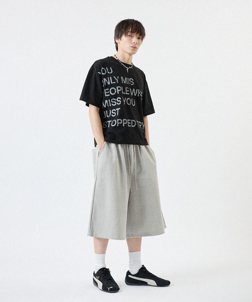 MSG(エムエスジー)の「ショート丈ロゴプリントTシャツ 半袖(Tシャツ/カットソー・メンズ・グレー/ホワイト/ブラック/ブルー・FREE)」の15枚目の写真