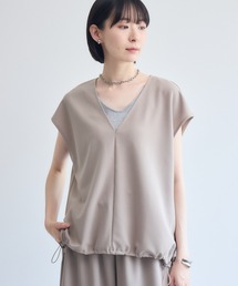 cloche カットジョーゼットVネックベスト