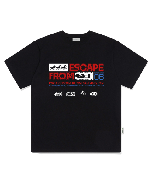 ESCAPEFROM（エスケープフロム）の「ムービングトリプルホースプリントオーバーサイズ半袖Tシャツメランジピンク（Tシャツ/カットソー・レディース・その他・LARGE/MEDIUM/SMALL）」の5枚目の写真
