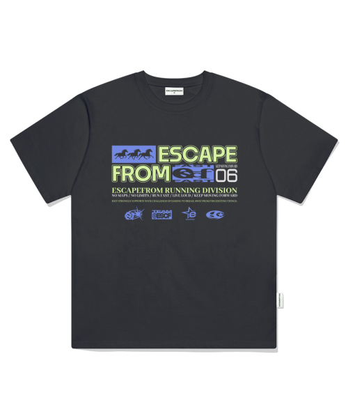 ESCAPEFROM（エスケープフロム）の「ムービングトリプルホースプリントオーバーサイズ半袖Tシャツメランジピンク（Tシャツ/カットソー・レディース・その他・LARGE/MEDIUM/SMALL）」の2枚目の写真