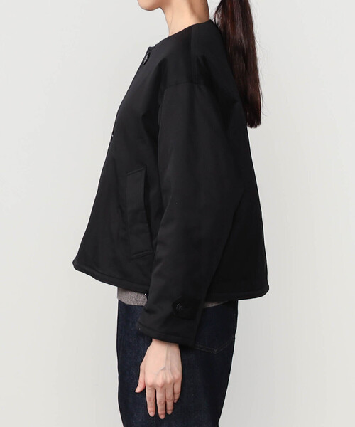 GYMPHLEX（ジムフレックス）の「Gymphlex | ストレッチツイル カラーレスジャケット WOMEN（ノーカラージャケット・レディース・ブラック・14）」の8枚目の写真