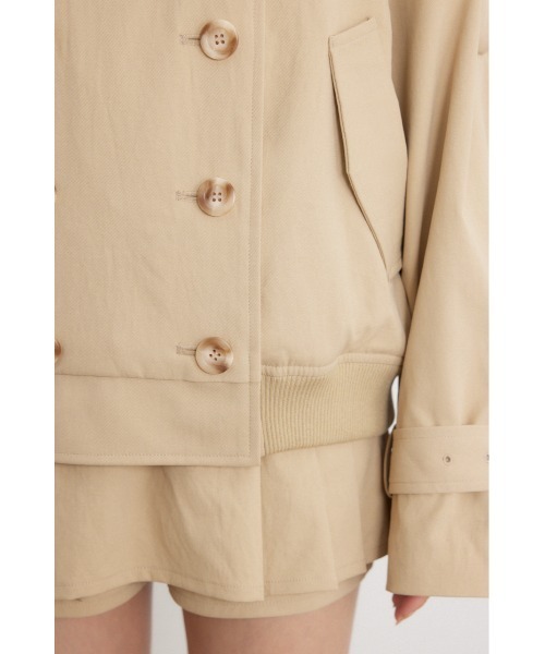 rienda(リエンダ)の「【セットアップ対応】トレンチ風2WAYバルーンブルゾン 秋服(ブルゾン・レディース・ベージュ/ブラック/ブラウン・MEDIUM/SMALL)」の4枚目の写真