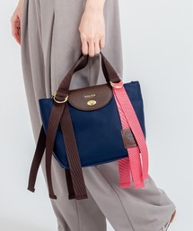 【Jolie Joli/ジョリージョリ】トートバッグ ナイロン×フェイクレザー フラップバッグ