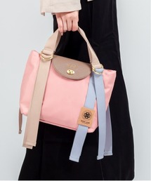 Jolie Joli（ジョリージョリ）の「【Jolie Joli/ジョリージョリ】トートバッグ　ナイロン×フェイクレザー　フラップバッグ（ハンドバッグ）」