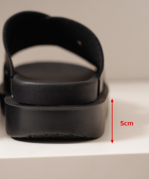 1111clothing(ワンフォークロージング)の「クロスストラップ 厚底サンダル/ Cross Strap Platform Sandals(サンダル・メンズ・ブラック・26cm/26.5cm/27cm/27.5cm/28cm)」の11枚目の写真