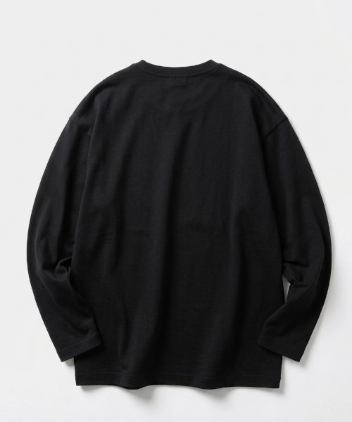 MARUKAWA(マルカワ)の「2026AW Heathered Brushed Fake Layered Key Neck Long Sleeve T-Shirt/カット杢起毛 無地 フェイクレイヤード キーネックロンT 長袖Tシャツ(Tシャツ/カットソー・メンズ・グレー/ベージュ/ブラック/ネイビー・M/L/LL)」の5枚目の写真