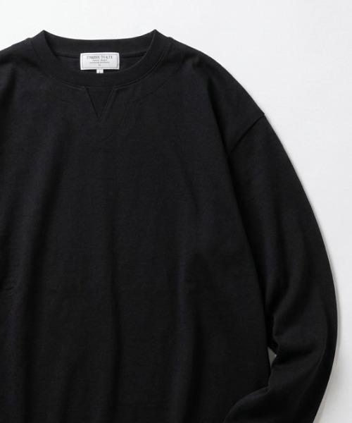 MARUKAWA(マルカワ)の「2026AW Heathered Brushed Fake Layered Key Neck Long Sleeve T-Shirt/カット杢起毛 無地 フェイクレイヤード キーネックロンT 長袖Tシャツ(Tシャツ/カットソー・メンズ・グレー/ベージュ/ブラック/ネイビー・M/L/LL)」の9枚目の写真