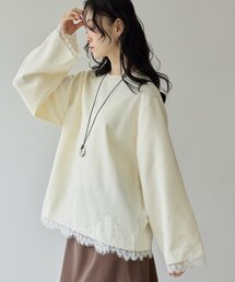 【Noka】レース使いポンチプルオーバー《WEB限定》