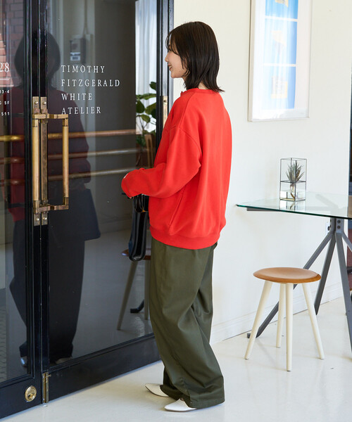 FREAK'S STORE(フリークスストア)の「限定展開 Champion × FREAK'S STORE/チャンピオン 別注 スナップ スウェット カーディガン(カーディガン/ボレロ・レディース・ライトグレー/レッド/ブラック/ネイビー/グレー・フリ-)」の20枚目の写真