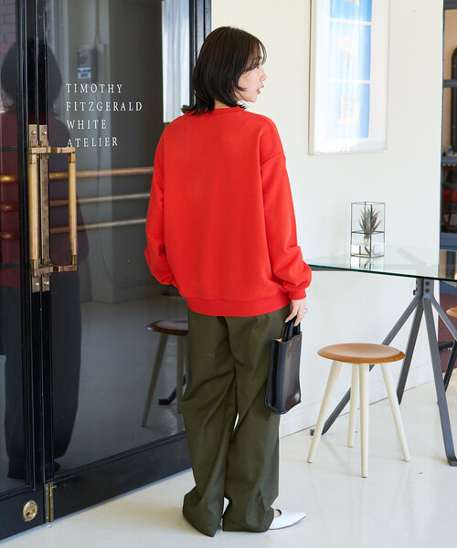 FREAK'S STORE(フリークスストア)の「限定展開 Champion × FREAK'S STORE/チャンピオン 別注 スナップ スウェット カーディガン(カーディガン/ボレロ・レディース・ライトグレー/レッド/ブラック/ネイビー/グレー・フリ-)」の21枚目の写真