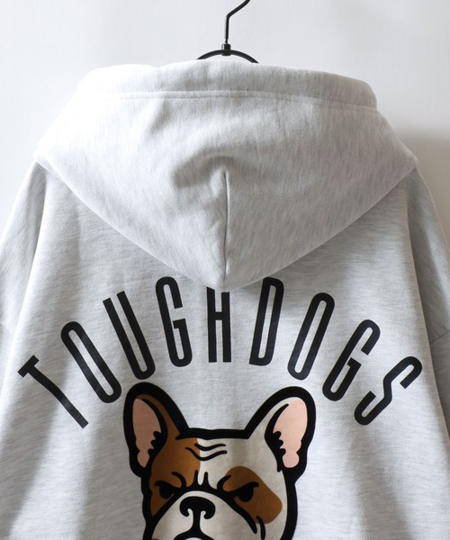 SITRY(シトリー)の「Dog Flock Print Sweat Zip Hoodie/アニマル 犬 バックプリント フロッキープリント オーバーサイズ ダブルジップ ヘビーウェイト 裏毛 スウェット フルジップパーカー フーディー パーカー レディース メンズ(パーカー・メンズ・ダークグリーン/アッシュ/ブラック・M/L)」の13枚目の写真