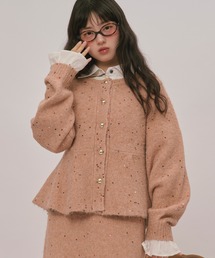 spangle peplum knit / スパンコールペプラムニット