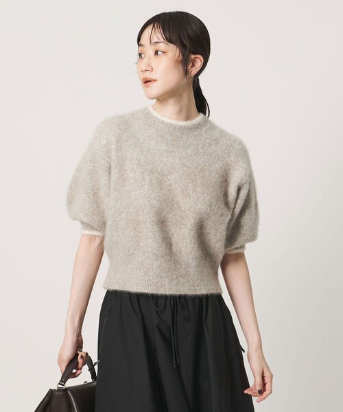 UNITED ARROWS(ユナイテッドアローズ)の「フォックスカシミヤ パフスリーブ スパンコール ニット(ニット/セーター・レディース・グレー/その他2・FREE)」の5枚目の写真